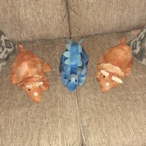 Triceratops and Stegasaurus stuffed dinosaur animals